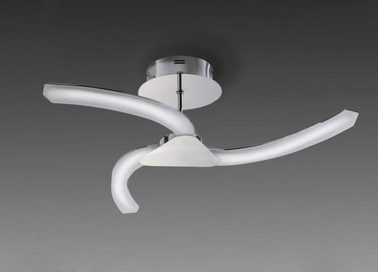 Mantra  M3562 On Semi Flush 15W LED 3000K, 1500lm, Polished Chrome/Frosted Acrylic, 3yrs Warranty