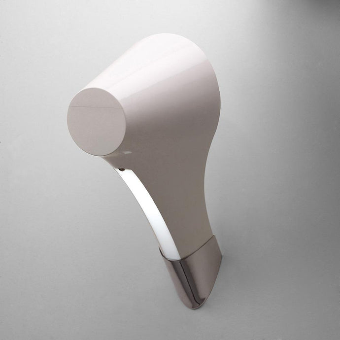 Mantra M1547 Ora Wall Lamp 1 Light E27, Gloss White/White Acrylic/Polished Chrome