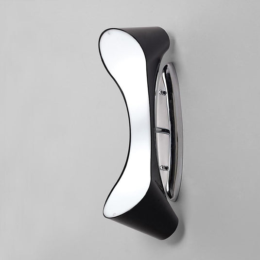 Mantra M1554 Ora Wall Lamp 2 Light E27, Gloss Black/White Acrylic/Polished Chrome