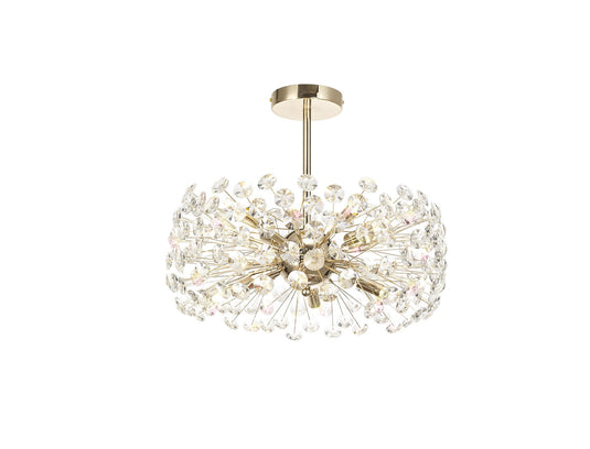 C-Lighting Orion Semi-Flush Pendant 8 Light G9 French Gold/Crystal - 33192