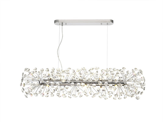 C-Lighting Orion Oblong Linear Pendant 10 Light G9 Polished Chrome/Crystal - 33226