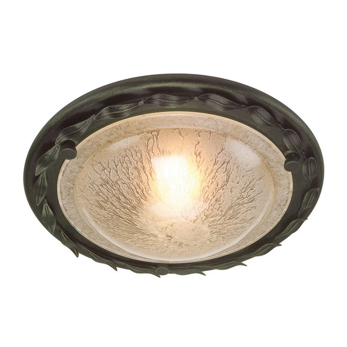 Elstead Lighting OV-F-BLK-GOLD Olivia 1 Light Flush - Black/Gold