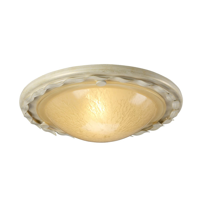Elstead Lighting OV-F-IV-GOLD Olivia 1 Light Flush - Ivory/Gold