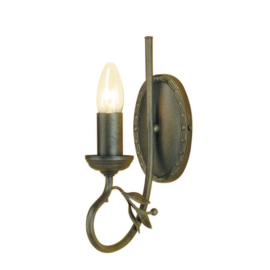 Elstead Lighting OV1-BLK-GOLD Olivia 1 Light Wall Light - Black/Gold