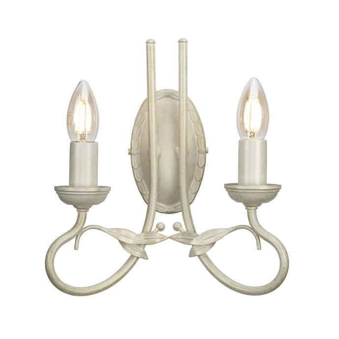 Elstead Lighting OV2-IVORY-GOLD Olivia 2 Light Wall Light - Ivory/Gold