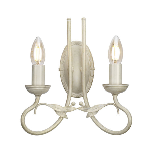 Elstead Lighting OV2-IVORY-GOLD Olivia 2 Light Wall Light - Ivory/Gold