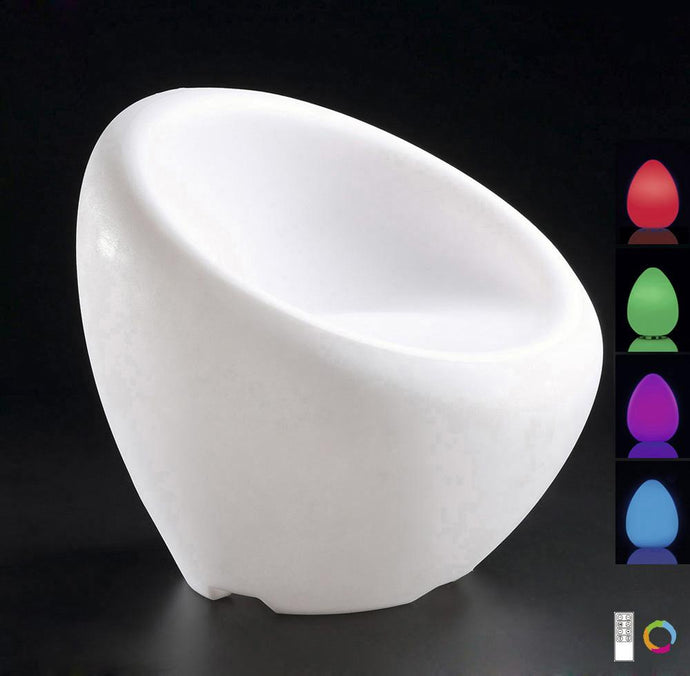 Mantra  M1610 Pao Chair Round Rechargeable LED RGB Outdoor, 170lm, Opal White, 3yrs Warranty