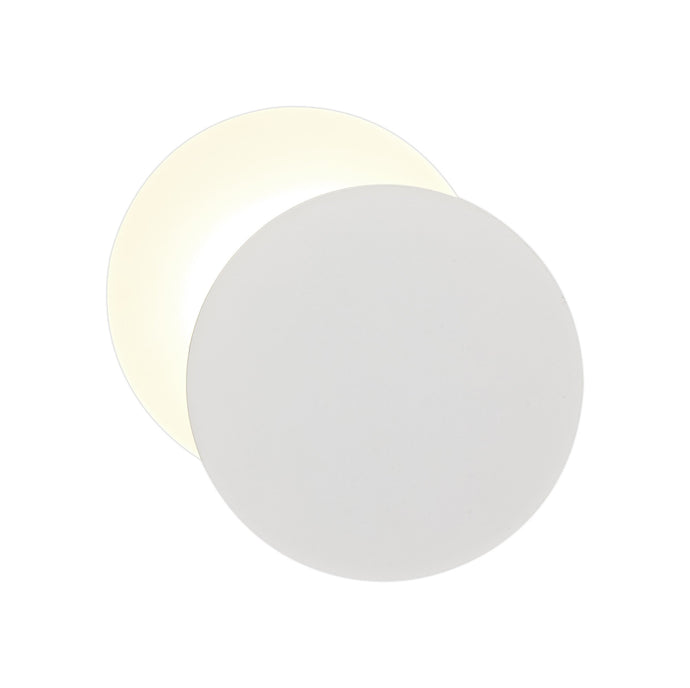 C-Lighting Pastor Magnetic Base Wall Lamp, 12W LED 3000K 498lm, 20/19cm Round Right Offset, Sand White/Acrylic Frosted Diffuser - 29788
