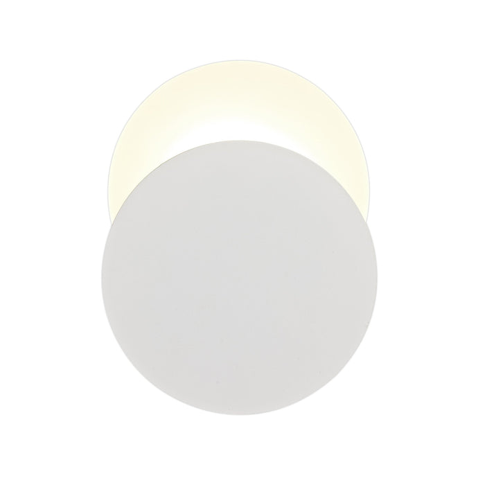 C-Lighting Pastor Magnetic Base Wall Lamp, 12W LED 3000K 498lm, 20/19cm Round Bottom Offset, Sand White/Acrylic Frosted Diffuser - 29789