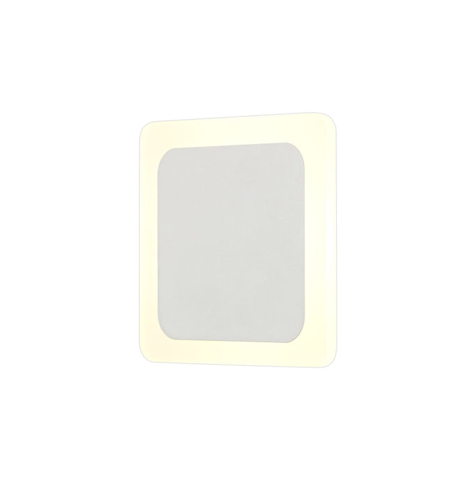 C-Lighting Pastor Magnetic Base Wall Lamp, 12W LED 3000K 498lm, 15/19cm Square Centre, Sand White/Acrylic Frosted Diffuser - 29796