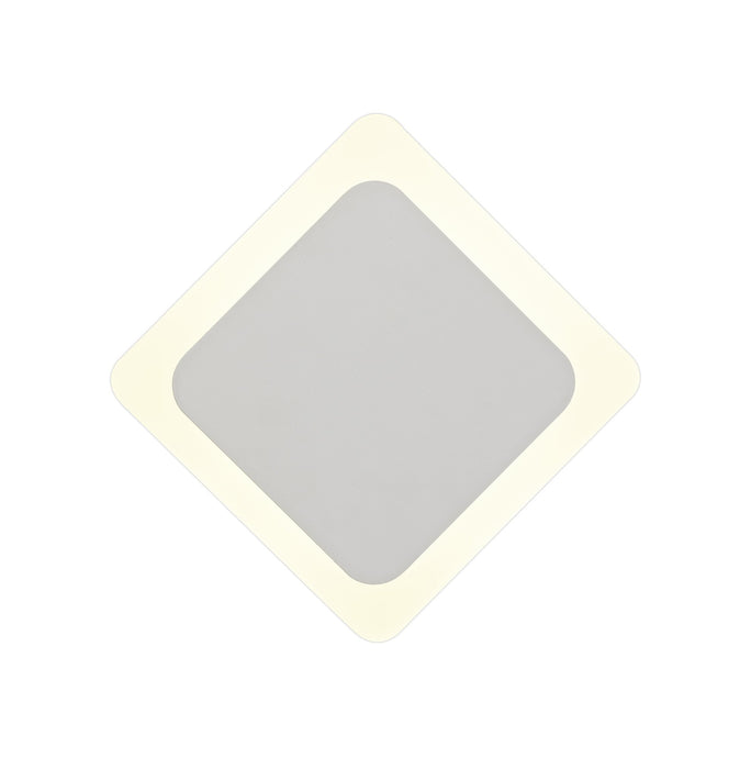 C-Lighting Pastor Magnetic Base Wall Lamp, 12W LED 3000K 498lm, 15/19cm Diamond Centre, Sand White/Acrylic Frosted Diffuser - 29797