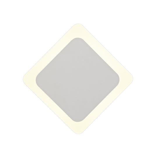 C-Lighting Pastor Magnetic Base Wall Lamp, 12W LED 3000K 498lm, 15/19cm Diamond Centre, Sand White/Acrylic Frosted Diffuser - 29797