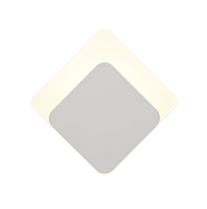 C-Lighting Pastor Magnetic Base Wall Lamp, 12W LED 3000K 498lm, 15/19cm Diamond Bottom Offset, Sand White/Acrylic Frosted Diffuser - 29799