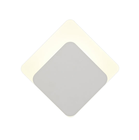 C-Lighting Pastor Magnetic Base Wall Lamp, 12W LED 3000K 498lm, 15/19cm Diamond Bottom Offset, Sand White/Acrylic Frosted Diffuser - 29799