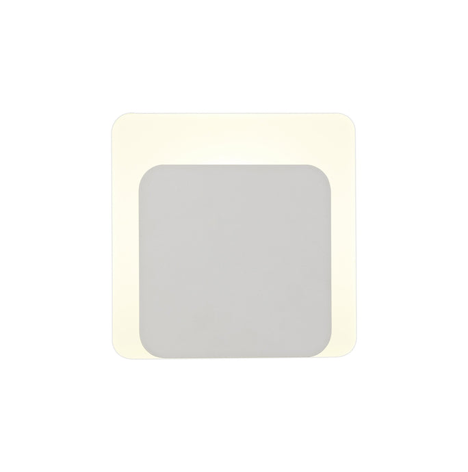 C-Lighting Pastor Magnetic Base Wall Lamp, 12W LED 3000K 498lm, 15/19cm Square Bottom Offset, Sand White/Acrylic Frosted Diffuser - 29800