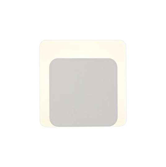 C-Lighting Pastor Magnetic Base Wall Lamp, 12W LED 3000K 498lm, 15/19cm Square Bottom Offset, Sand White/Acrylic Frosted Diffuser - 29800