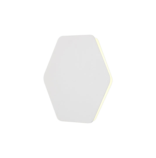 C-Lighting Pastor Magnetic Base Wall Lamp, 12W LED 3000K 498lm, 20/19cm Horizontal Hexagonal Centre, Sand White/Acrylic Frosted Diffuser - 29806