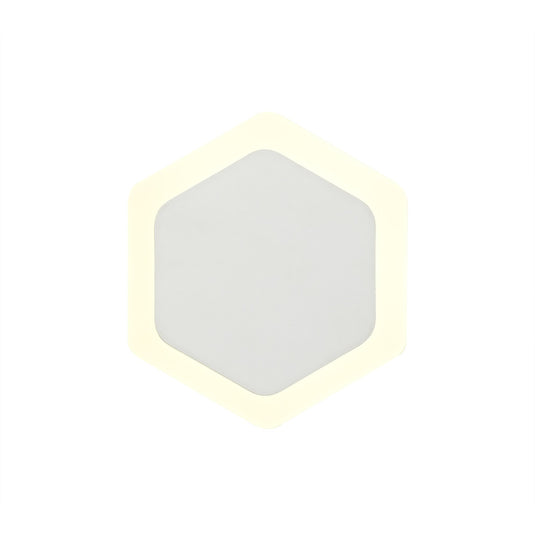C-Lighting Pastor Magnetic Base Wall Lamp, 12W LED 3000K 498lm, 15/19cm Vertical Hexagonal Centre, Sand White/Acrylic Frosted Diffuser - 29810