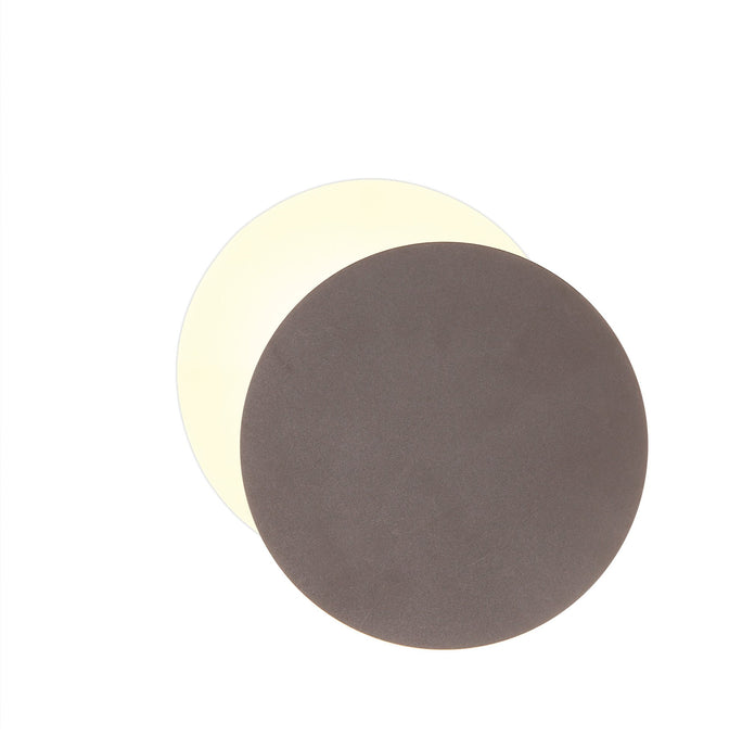 C-Lighting Pastor Magnetic Base Wall Lamp, 12W LED 3000K 498lm, 20/19cm Round Right Offset, Coffee/Acrylic Frosted Diffuser - 29825