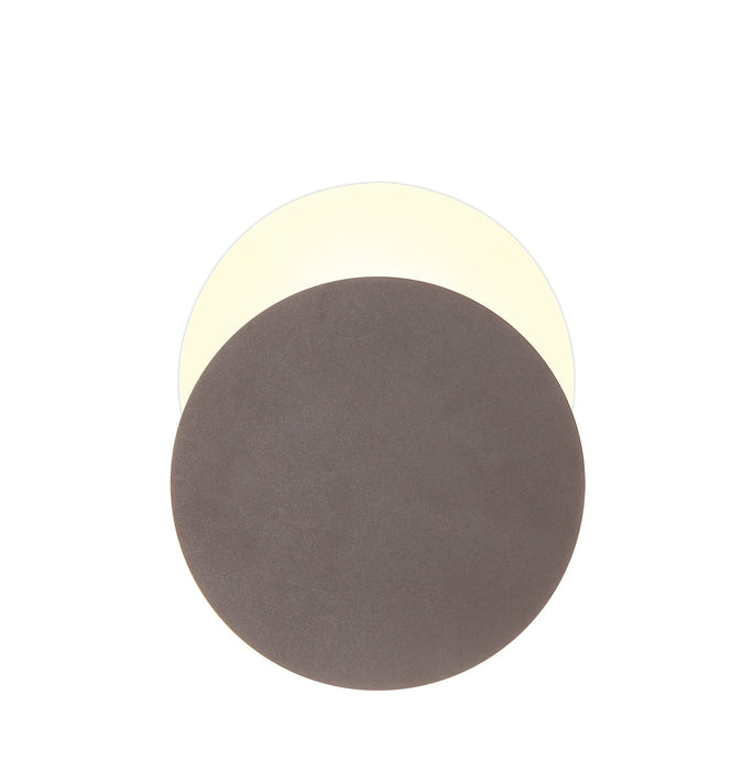 C-Lighting Pastor Magnetic Base Wall Lamp, 12W LED 3000K 498lm, 20/19cm Round Bottom Offset, Coffee/Acrylic Frosted Diffuser - 29826
