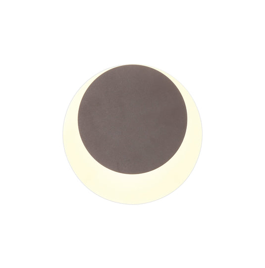 C-Lighting Pastor Magnetic Base Wall Lamp, 12W LED 3000K 498lm, 15/19cm Round Top Offset, Coffee/Acrylic Frosted Diffuser - 29828