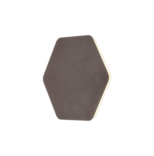 C-Lighting Pastor Magnetic Base Wall Lamp, 12W LED 3000K 498lm, 20/19cm Horizontal Hexagonal Centre, Coffee/Acrylic Frosted Diffuser - 29843