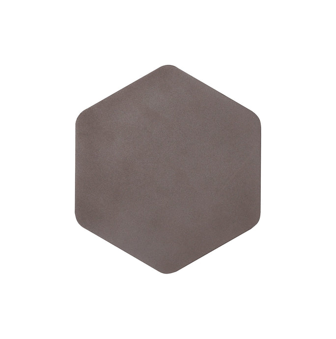 C-Lighting Pastor Magnetic Base Wall Lamp, 12W LED 3000K 498lm, 20/19cm Vertical Hexagonal Centre, Coffee/Acrylic Frosted Diffuser - 29844