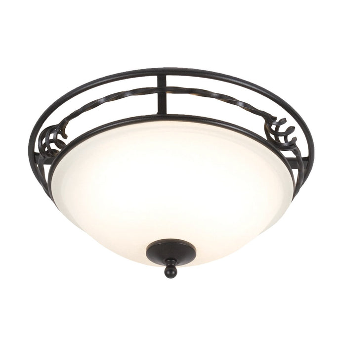 Elstead Lighting PB-F-A-BLACK Pembroke 2 Light Flush Light Style A - Black