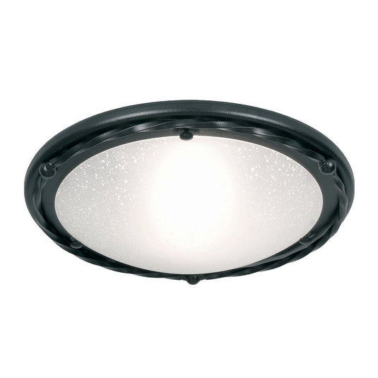 Elstead Lighting PB-F-B-BLACK Pembroke 1 Light Flush Light Style B - Black