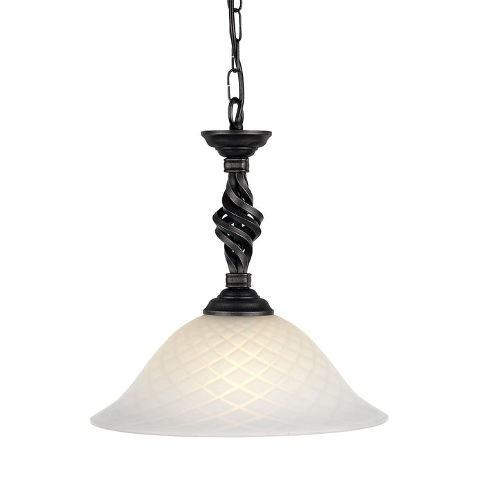 Elstead Lighting PB-P-BLACK Pembroke 1 Light Pendant - Black