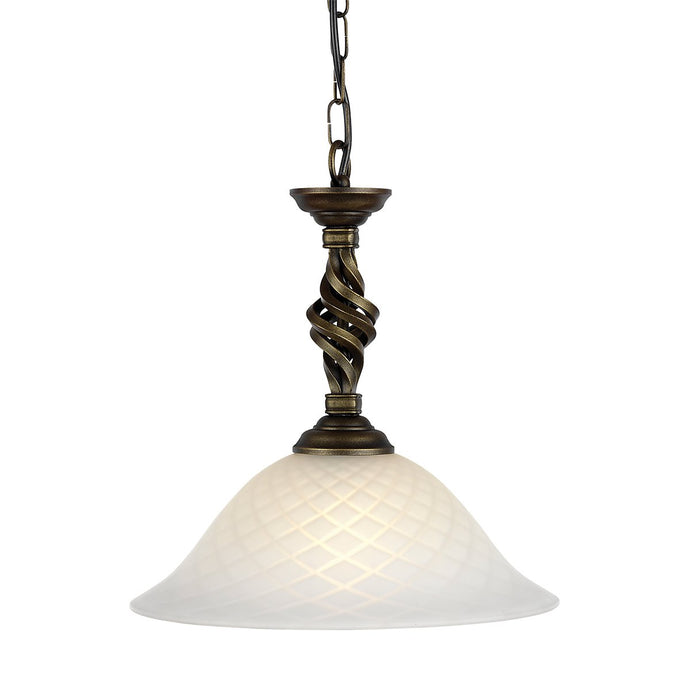 Elstead Lighting PB-P-BLK-GOLD Pembroke 1 Light Pendant - Black/Gold