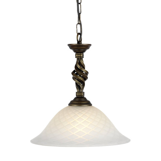Elstead Lighting PB-P-BLK-GOLD Pembroke 1 Light Pendant - Black/Gold