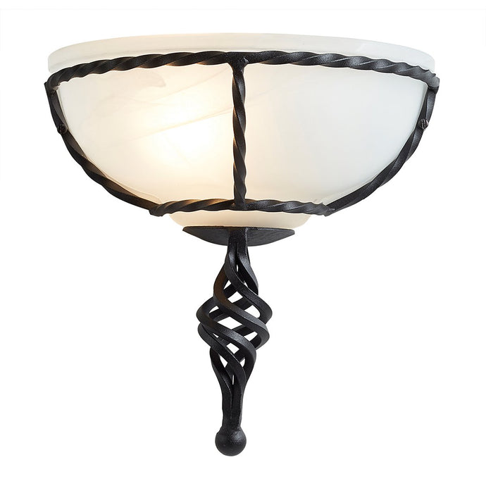Elstead Lighting PB-WU-BLACK Pembroke 1 Light Wall Uplighter - Black