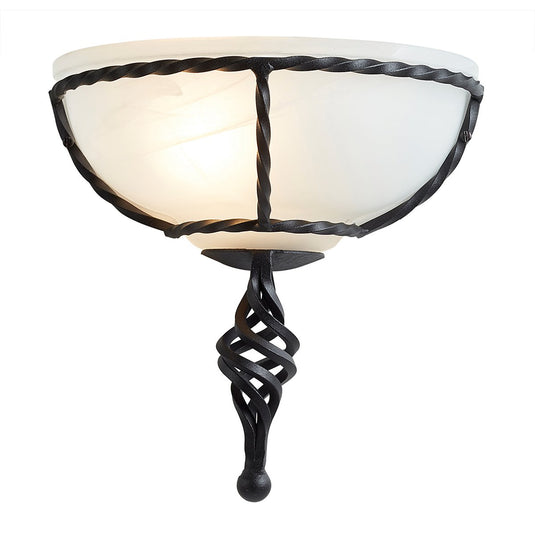Elstead Lighting PB-WU-BLACK Pembroke 1 Light Wall Uplighter - Black