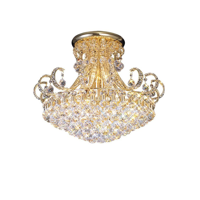 Diyas IL30007 Pearl Ceiling 12 Light E14 French Gold/Crystal Item Weight: 18.3kg - 37870