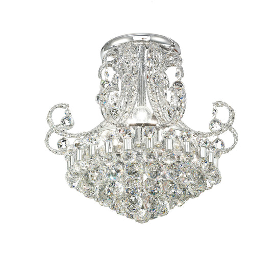 Diyas IL30026 Pearl Ceiling Round 9 Light Polished Chrome/Crystal - 37890