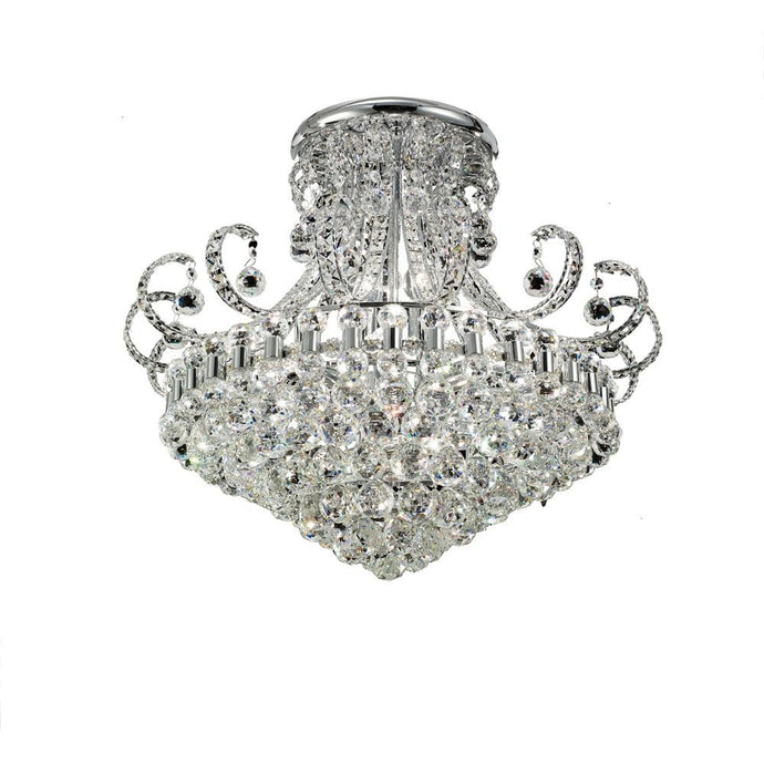 Diyas IL30027 Pearl Ceiling Round 12 Light E14 Polished Chrome/Crystal Item Weight: 18.3kg - 37891