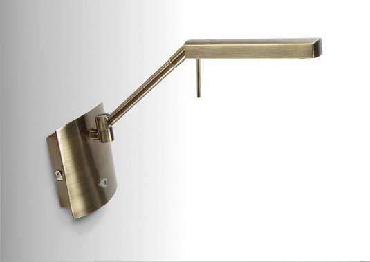 Mantra M4953 Phuket Wall Lamp 1 Light 7W LED 3000K, 600lm, Antique Brass, 3yrs Warranty