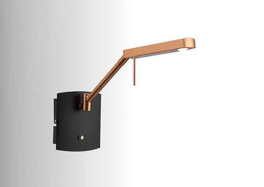 Mantra  M4955 Phuket Wall Lamp 1 Light 7W LED 3000K, 600lm, Copper/Antracite, 3yrs Warranty
