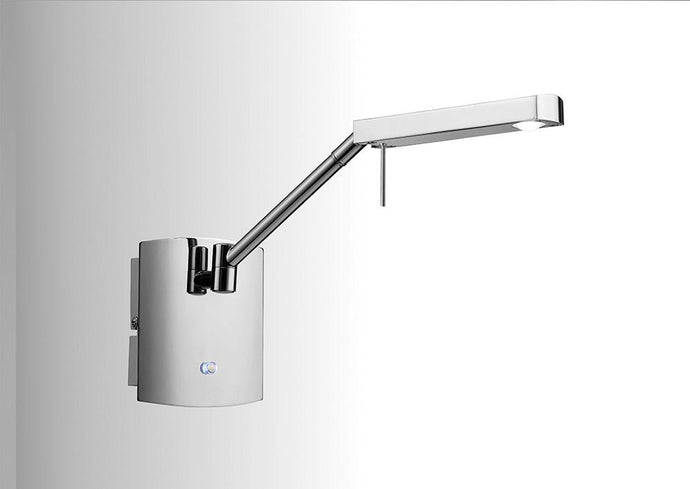 Mantra  M4959 Phuket Wall Lamp 1 Light 7W LED 3000K, 600lm, Polished Chrome, 3yrs Warranty