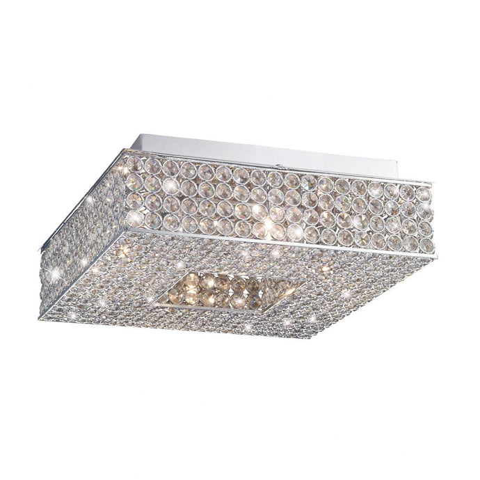 Diyas IL30431 Piazza Ceiling Square 4 Light Polished Chrome/Crystal - 38062