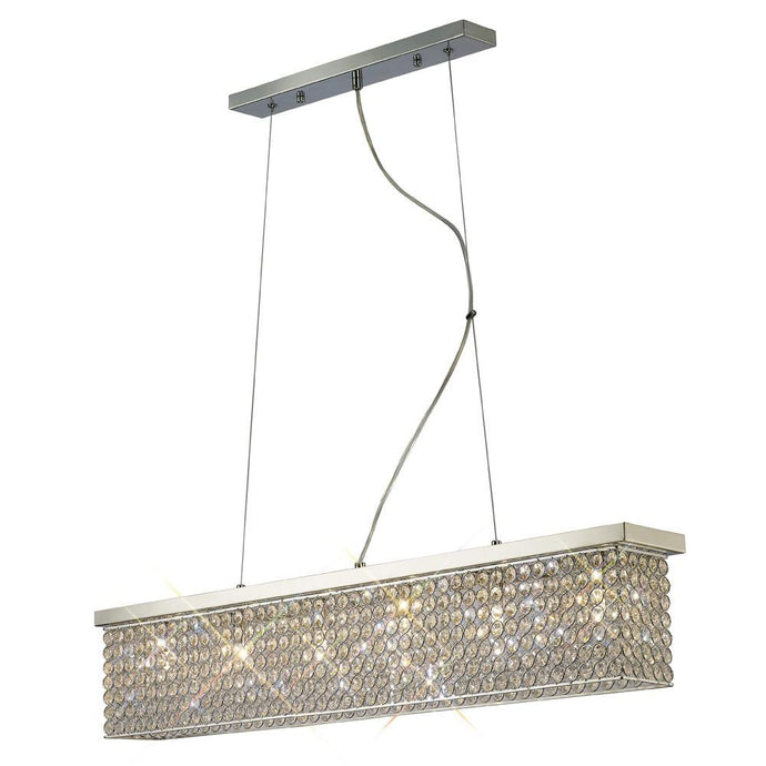 Diyas IL30433 Piazza Pendant Linear 6 Light Polished Chrome/Crystal - 38064