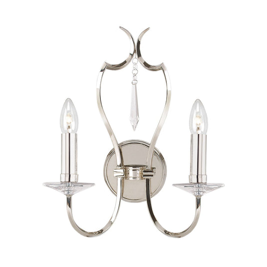 Elstead Lighting PM2-PN Pimlico 2 Light Wall Light - Polished Nickel