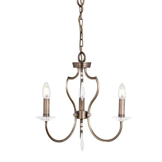 Elstead Lighting PM3-DB Pimlico 3 Light Chandelier - Dark Bronze