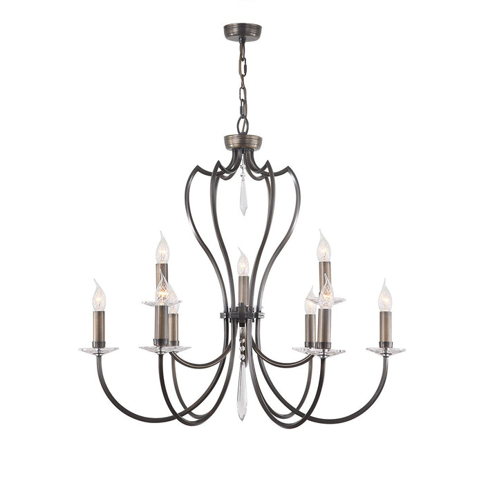 Elstead Lighting PM9-DB Pimlico 9 Light Chandelier - Dark Bronze