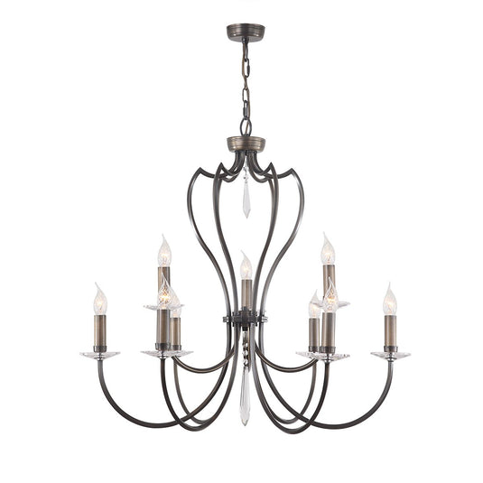 Elstead Lighting PM9-DB Pimlico 9 Light Chandelier - Dark Bronze