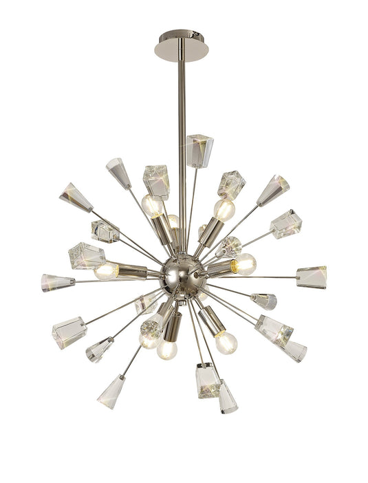 C-Lighting Polaris Pendant Sputnik, 9 Light E14, Polished Nickel/Crystal - 28960