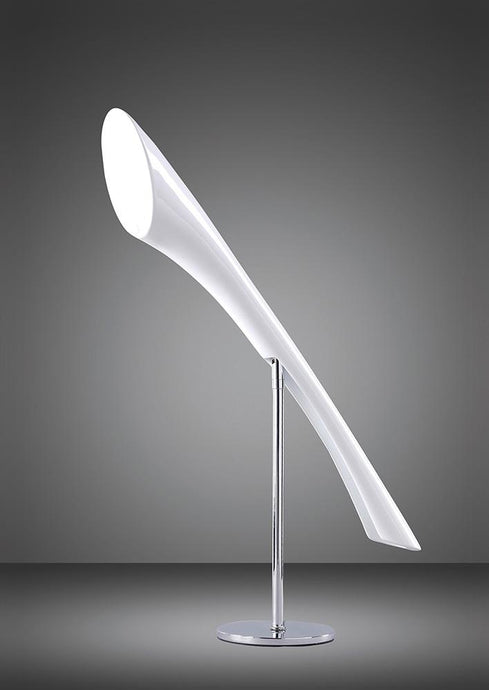 Mantra M0924 Pop Table Lamp 1 Light E27, Gloss White/White Acrylic/Polished Chrome