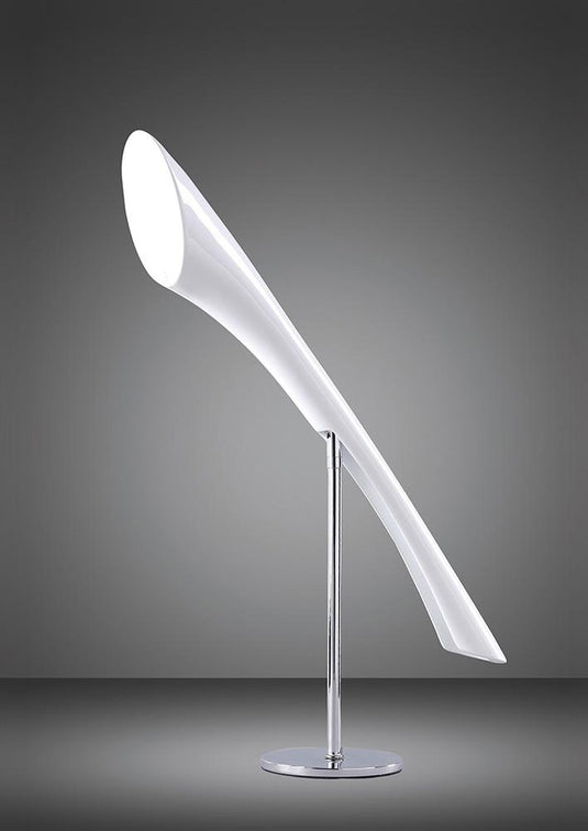 Mantra M0924 Pop Table Lamp 1 Light E27, Gloss White/White Acrylic/Polished Chrome