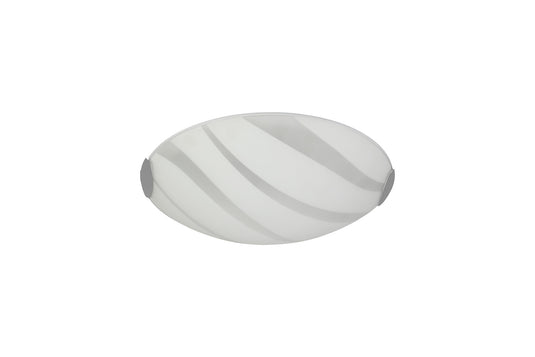C-Lighting Procyon Ceiling 30cm, 1 x 12W LED, 3000K, 666lm, Polished Chrome/White, 3yrs Warranty - 29183